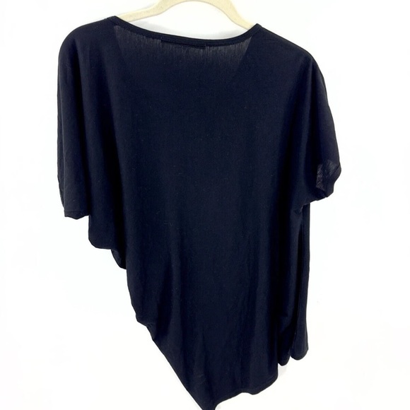 Peruvian Connection Asymmetric Top Womens M Black Pima Cotton Modal Stretch - Picture 3 of 9